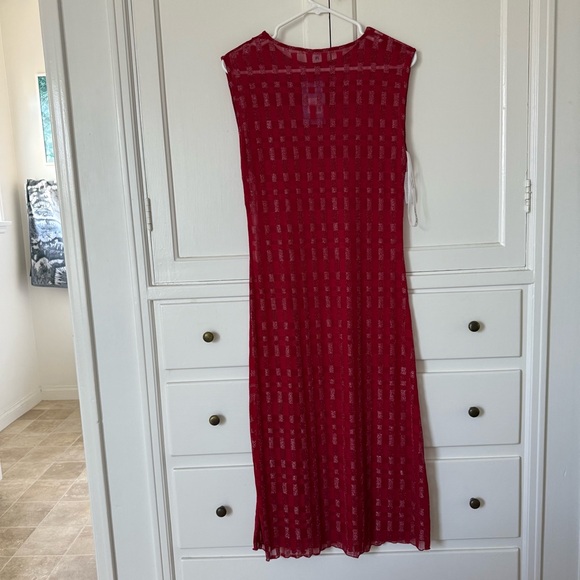 Find Me Now Orchid Midi Dress in Rich Red - Picture 2 of 4